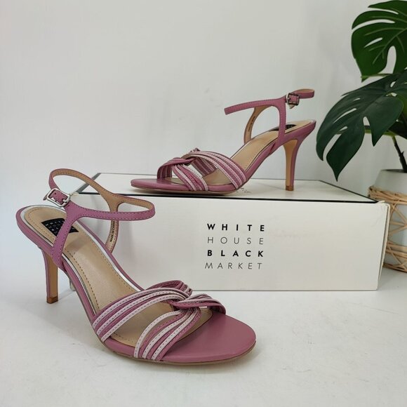 White House Women's Black Market Hailey Pink Synthetic Heels Size 6M - Picture 1 of 11